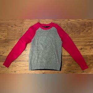 Banana Republic Gray, Pink, Navy Crew Neck Sweater XS